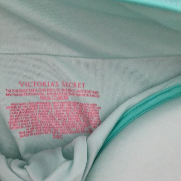 Victoria’s Secret The Unforgettable One Piece Aqua Seafoam Swimsuit 38C - Picture 6 of 9